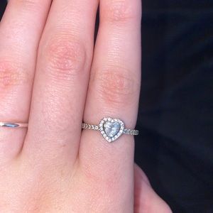 elevated heart pandora promise ring